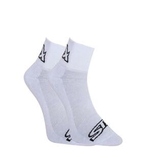 Styx ankle socks white with black logo (HK1061)
