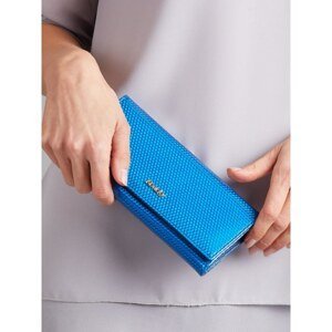 Patent leather blue wallet
