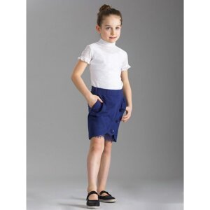 Girls´ navy blue skirt with buttons