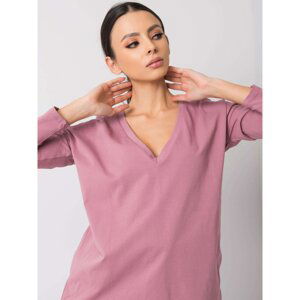 Basic heather blouse with V-neck