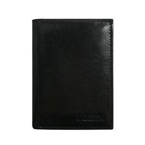 Black men's wallet made of natural leather