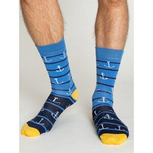Men's blue and navy blue socks