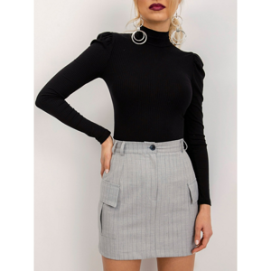 Mini skirt with pockets BSL gray