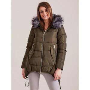 Women´s khaki quilted winter jacket