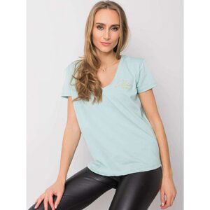 RUE PARIS Mint V-neck t-shirt