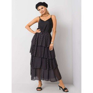OH BELLA Black skirt with polka dots