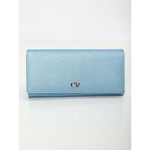 Rectangular blue eco-leather wallet