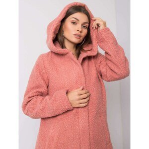 Dirty pink bouclé coat