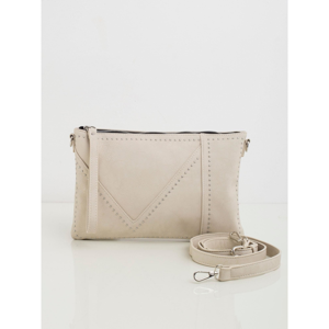 Light beige women´s handbag with studs