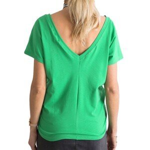 Green T-shirt with back neckline