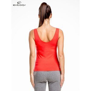 Women´s red sports top with rhinestones