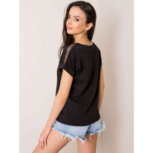 RUE PARIS Black cotton t-shirt