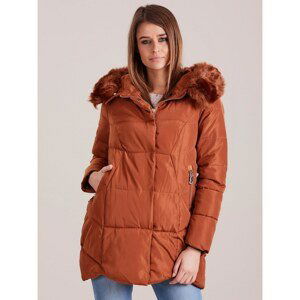 Brown hooded winter jacket
