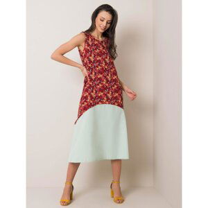 Maroon Sunflower dress RUE PARIS