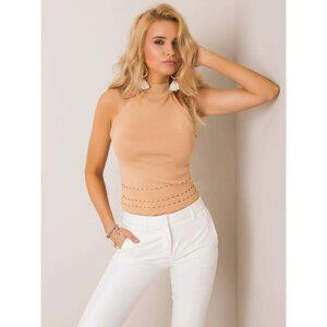 RUE PARIS Beige fitted top