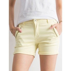 Light yellow denim shorts