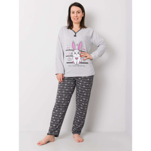 Gray plus size sleeping set