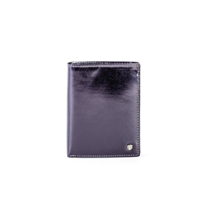 Black leather wallet for a man