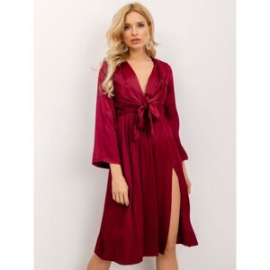 Pleated dress BSL burgundy