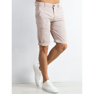 Men´s beige shorts with patterns