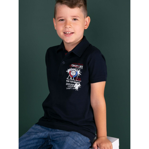 Navy blue polo shirt for a boy TOMMY LIFE