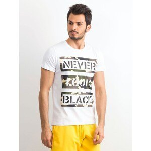Men´s white cotton t-shirt with a print