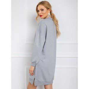 RUE PARIS Gray sweatshirt dress
