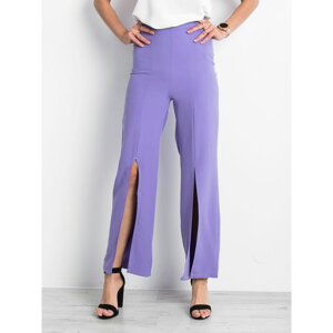 Pants with purple slits