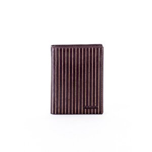 Brown striped wallet for a man