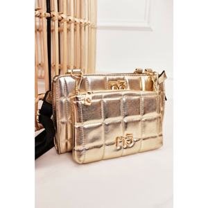 Multifunctional Quilted Messenger Bag NOBO NBAG-K1300 Gold
