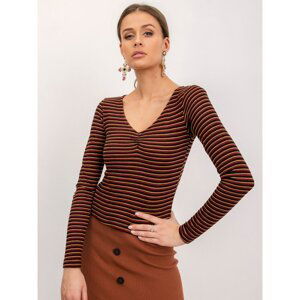 Black BSL striped blouse