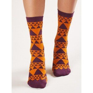 Orange-purple women´s socks