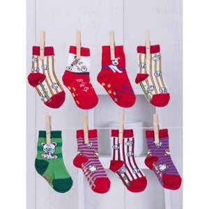 8-pack multicolored baby socks set