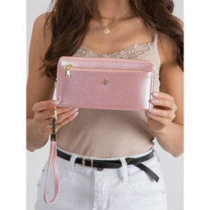 Large wallet with a pink handle