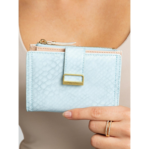 Wallet with an animal motif, light blue