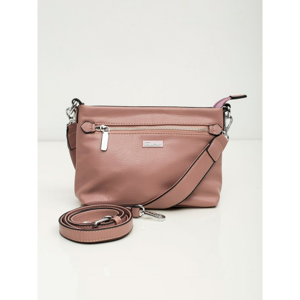 Dusty pink women´s handbag with a detachable strap