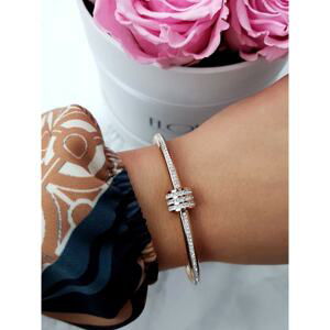 Women's Bracelet Steel With Zircons Pink Gold Ferni