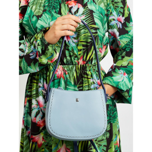 Light blue handbag with a handle