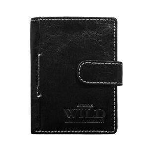 Vertical wallet with a black flap
