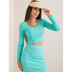 Turquoise short blouse