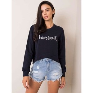 FOR FITNESS Navy blue sweatshirt with an inscription