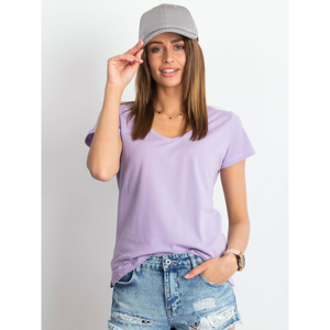 Light purple V-neck T-shirt