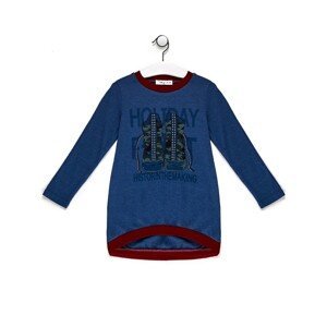 Blue camo print for girls sweater