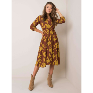 SUBLEVEL Brown dress with a print