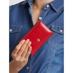 Red eco-leather wallet