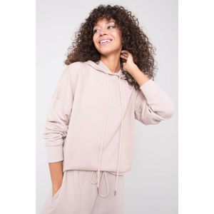 BSL Beige women´s sweatshirt with a hood