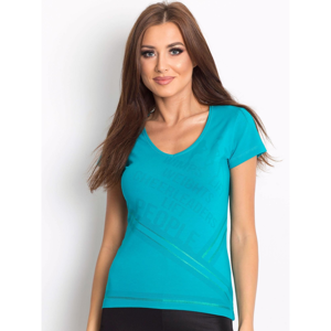Sea V-neck t-shirt with a print