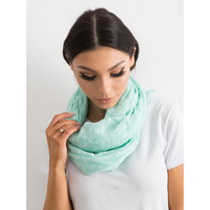 Scarf with a delicate mint print