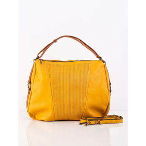 Yellow women´s bag with a belt