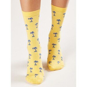 Yellow palm socks